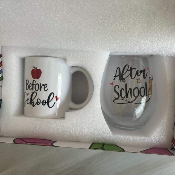 NEW Teacher Appreciation Gifts for Women  Coffee Mug Wine Glass Funny Thank You - Picture 11 of 12